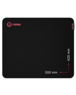 Gaming pad για ποντίκι Lorgar - Main 325, XL, μαλακό ,μαύρο/κόκκινο