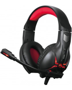Gaming ακουστικά Marvo - HG8928, μαύρα/κόκκινα