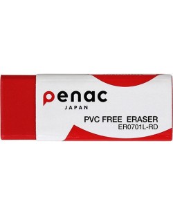 Γόμα μολυβιού Penac - 5,9 x 2,1 x 1 cm, κόκκινο