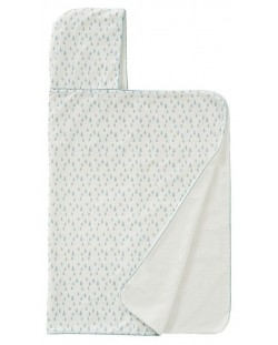 Πετσέτα με κουκούλα Fresk - Drops Ether, 100 x 75 cm, μπλε