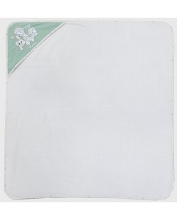 Μπουρνούζι με κουκούλα   Bambino Casa - Paris, 100 х 100 cm, Bianco Mint