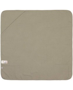 Πετσέτα με κουκούλα Lassig - Cozy Care, 90 x 90 cm, πράσινη