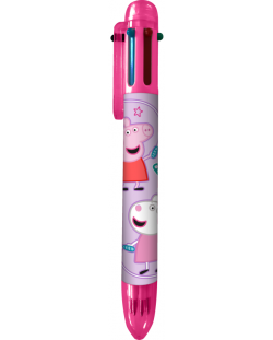 Στυλό με 6 χρώματα Kids Licensing - Peppa Pig