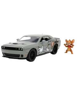 Σετ παιχνιδιών Jada Toys - Tom and Jerry, Αυτοκίνητο 2015 Dodge Challenger, 1:24