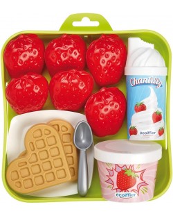 Σετ παιχνιδιού  Ecoiffier -Δίσκος με φράουλες και αξεσουάρ