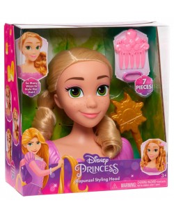 Σετ παιχνιδιού Just Play Disney Princess - Μανεκέν χτένισμα Rapunzel, με 7 αξεσουάρ