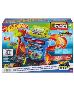 Σετ παιχνιδιού Hot Wheels City - Πλύσιμο αυτοκινήτων με αλλαγή χρώματος