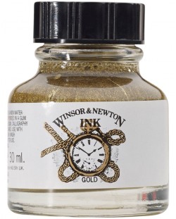 Μελάνι καλλιγραφίας Winsor & Newton - Χρυσαφένιο, 30 ml