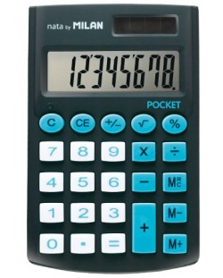 Αριθμομηχανή Milan - Pocket, 8 ψηφία, μαύρο