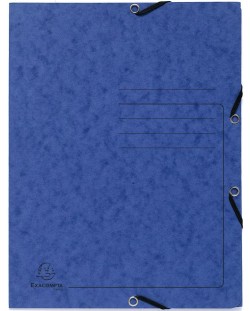 Φάκελος από χαρτόνι Exacompta -με λάστιχο, μπλε