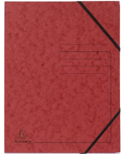 Φάκελος από χαρτόνι  Exacompta -με λάστιχο, κόκκινο