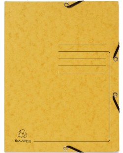 Φάκελος από χαρτόνι  Exacompta - με λάστιχο, κίτρινο