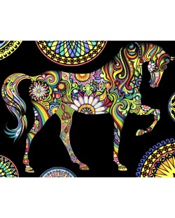 Εικόνα χρωματισμού ColorVelvet - Άλογο, 70 х 50 cm