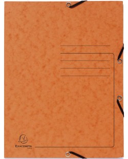 Φάκελος από χαρτόνι Exacompta - με λάστιχο, πορτοκαλί