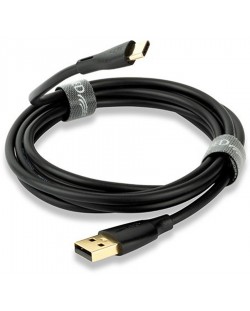 Καλώδιο QED - Connect QE8187, USB-C/USB-A, 1.5m, μαύρο