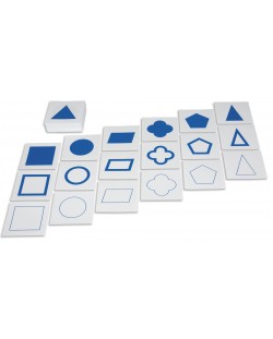 Κάρτες Acool Toy - Με γεωμετρικά σχήματα για γεωμετρικό ντουλάπι Montessori