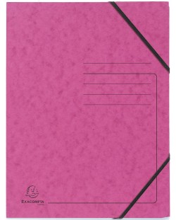 Φάκελος από χαρτόνι  Exacompta -με λάστιχο, ροζ