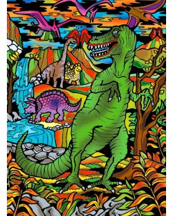 Εικόνα χρωματισμού ColorVelvet - Δεινόσαυροι, 47 х 35 cm