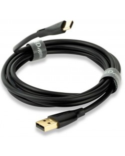 Καλώδιο QED - Connect QE8184, USB-C/USB-A, 0.75m, μαύρο