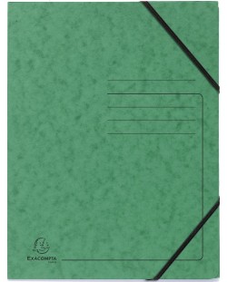 Χάρτινος φάκελος Exacompta - με λαστιχάκι, πράσινος