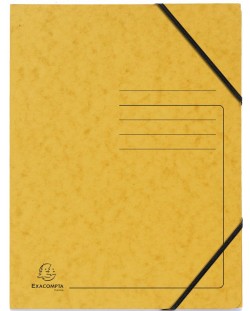 Φάκελος από χαρτόνι Exacompta - με λάστιχο, κίτρινο
