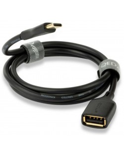 Καλώδιο QED - Connect QE8194, USB-A/USB-C, 0.75m, μαύρο