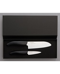 Κεραμικά μαχαίρια KYOCERA, 2 τεμ, μαύρο/άσπρο