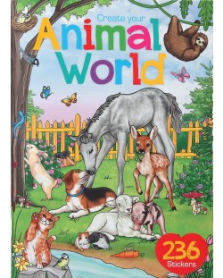 Βιβλίο με αυτοκόλλητα  Depesche - Κόσμος των ζώων