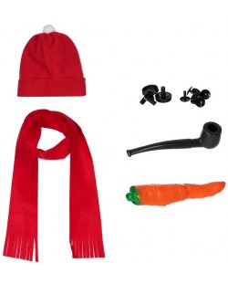 Σετ αξεσουάρ για χιονάνθρωπο GT-Με κόκκινο καπέλο