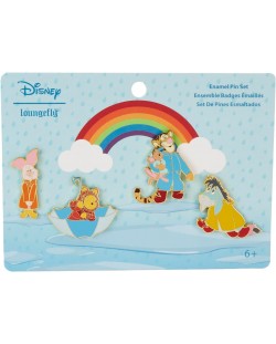Σετ Κονκάρδες  Loungefly Disney: Winnie the Pooh and Friends - Rainy Day