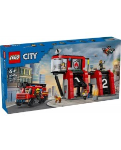 Κατασκευαστής LEGO City - Πυροσβεστικός σταθμός με πυροσβεστικό όχημα (60414)