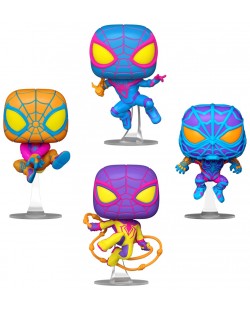 Σετ φιγούρες  Funko POP! Marvel: Spider-Man - Miles Morales: Classic Suit, S.T.R.I.K.E. Suit, Bodega Cat Suit, T.R.A.C.K. Suit (Blacklight) (Special Edition)