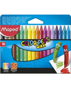 Σετ κηρομπογιές Maped Color Peps, 18 χρώματα