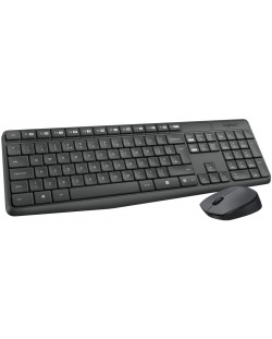 Σετ ασύρματο ποντίκι και πληκτρολόγιο Logitech - MK235, 2.4GHZ, μαύρο