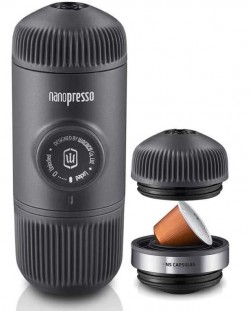 Σετ Wacaco - Nanopresso Classic + προσαρμογέα για Nespresso κάψουλες, μαύρο