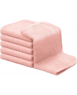 Σετ βρεφικές πετσέτες  KeaBabies - Οργανικό μπαμπού, ροζ, 6 τεμάχια