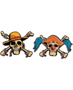 Σετ κονκάρδες Cine Replicas Animation: One Piece - Luffy & Buggy Skulls