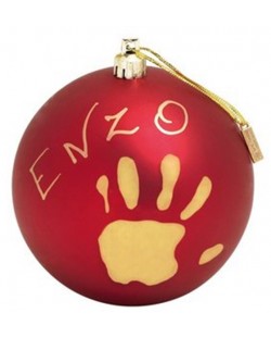 Χριστουγεννιάτικη μπάλα για  στάμπα μωρού Baby Art, κόκκινο