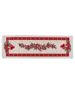 Τραπεζομάντηλο Rakla - Christmas wreath, 47 х 140 cm