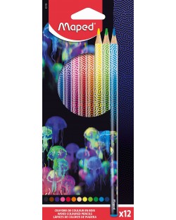 Σετ χρωματιστά μολύβια  Maped Deepsea Paradise - 12 χρώματα