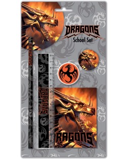 Σετ για το σχολείο Graffiti Dragons - 5 τεμάχια