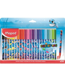 Σετ μαρκαδόρων Maped Color Peps - Ocean Life, 24 χρώματα