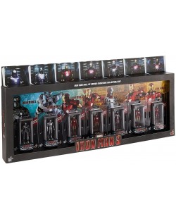 Σετ φιγούρες  Hot Toys Marvel: Iron Man - Hall of Armor, 7 τεμάχια