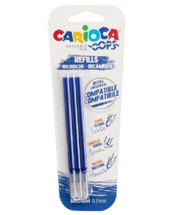 Ανταλλακτικό Μελάνι για Στυλό  Carioca Oops - Σβήσιμο,3 τεμάχια