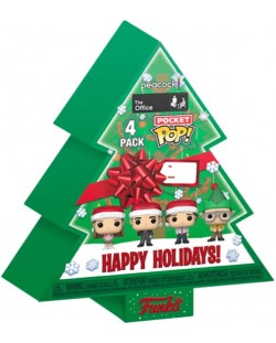 Σετ φιγούρες Funko Pocket POP! Television: The Office - Happy Holidays Tree Box	