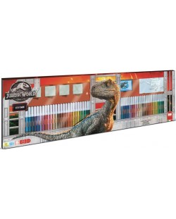 Σετ ζωγραφικής Multiprint - Jurassic, 4 σφραγίδες και 60 μαρκαδόροι