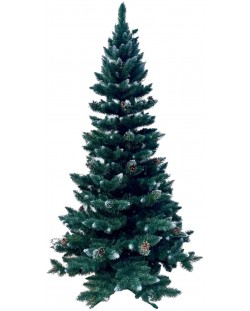 Χριστουγεννιάτικο δέντρο  Alpina - Χιονισμένο πεύκο με κουκουνάρια, 120 cm, Ф 55 cm, πράσινο