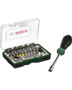 Σετ μύτης και μίνι καστάνια με κατσαβίδι χειρός  Bosch - 28 τεμάχια