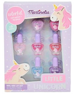 Σετ Martinelia Little Unicorn - Βερνίκι νυχιών και λιπ γκλος