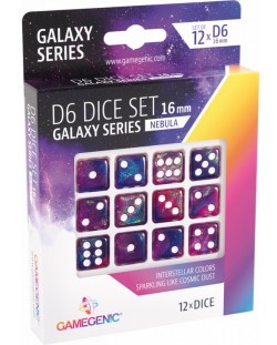 Σετ ζάρια Gamegenic: Galaxy Series - Nebula, 12 τεμάχια